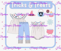 Preorder Girls Tricks & Treats pants set