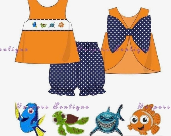 Girls Nemo set or diaper set