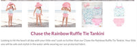 Ruffle butts 🎉Chase the rainbow ruffle tie takini ❤️