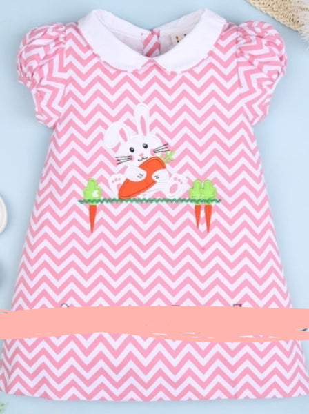 Girls  🎉Easter lovely bunny Appliqué dress (Babeeni)❤️